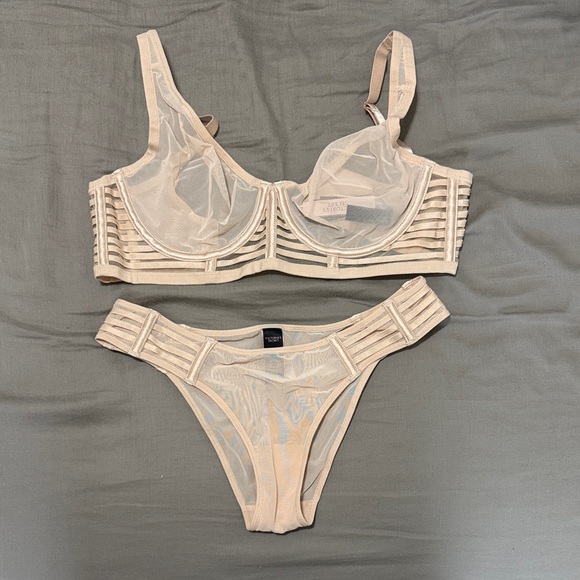 Victoria's Secret Other - Victoria's Secret Cream Bra and Panty Set